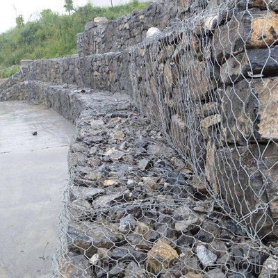 Galvanized Alloy Braided Gabion Hexagonal Baskets for Construction Geogrid Support