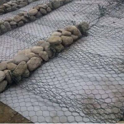 Galfan Coated Alloy Gabion Basket With 0.5mm PVC Coating Tensile Strength 350-550N/mm2