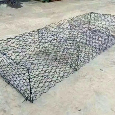 Galfan Coated Alloy Gabion Basket With 0.5mm PVC Coating Tensile Strength 350-550N/mm2