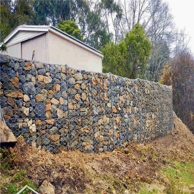 Galfan Coated Alloy Gabion Basket With 0.5mm PVC Coating Tensile Strength 350-550N/mm2