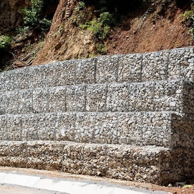 2.2mm - 4.0mm Wire Diameter Galfan Gabion With 65% - 80% Open Area
