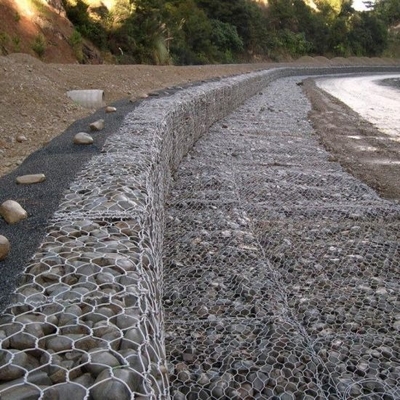 2.2mm - 4.0mm Wire Diameter Galfan Gabion With 65% - 80% Open Area