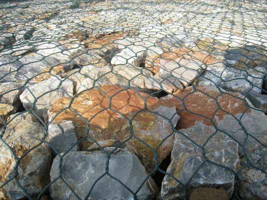 Customized Galfan Welded Gabion Basket 6*8CM Mesh Size Wear Resistance