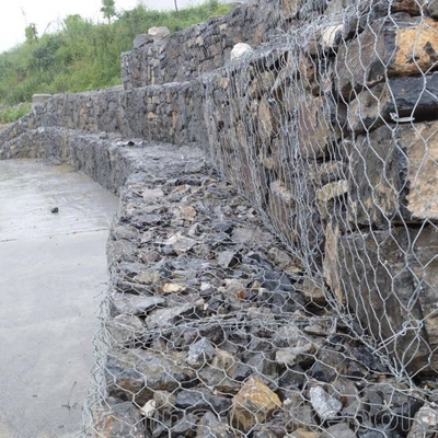 Alloy Galfan Galvanized Gabion Baskets With PVC Coated  RAL Standard