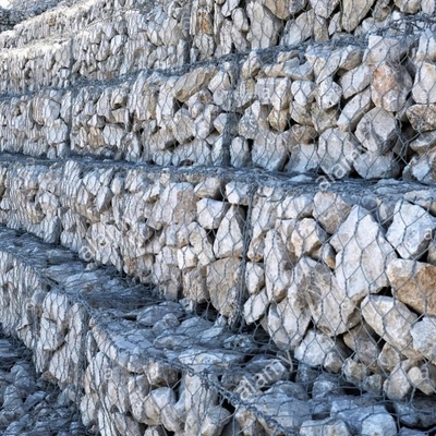 Galfan Coated Alloy PVC Coated Gabion Box 2*1*1M  Customized Size