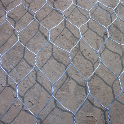 High Tensile Strength 3.4mm Galvanized Gabion Hexagonal Mesh For River Bank Protection