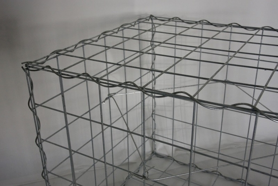Galvanized Alloy Gabions Tensile Strength Spot Welded Gabion Boxes