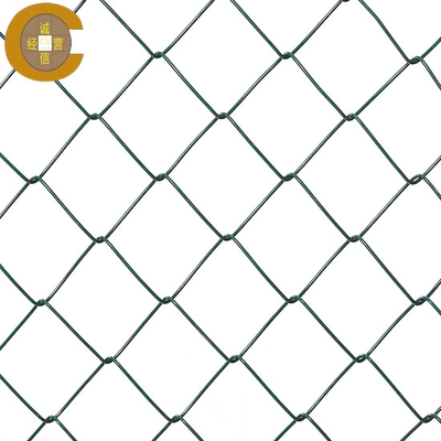 Green PVC Coated Chain Link Fence Anti Rust Welded Steel Iron Wire Mesh