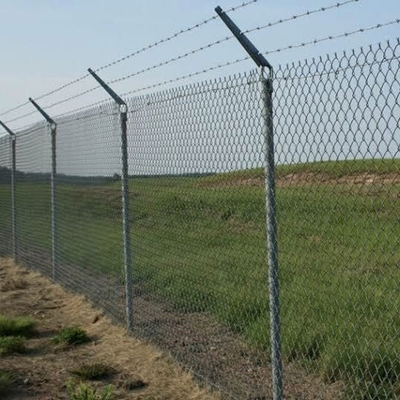 Alloy Wire Strong Tensile Chain Linked Fence System With 10%AL Galfan Galvanized