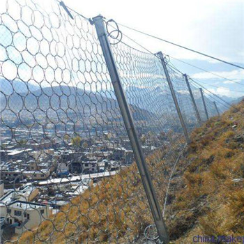 Galvanized 4mm Wire 10*5m Round Mesh Rockfall Barrier Net
