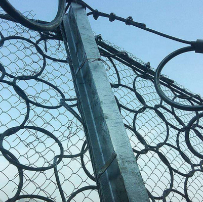 Galvanized 4mm Wire 10*5m Round Mesh Rockfall Barrier Net