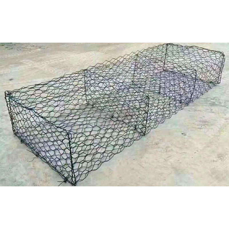 2.2mm Steel Wire PVC Coated Galfan Gabion Basket With Customized Coating Color