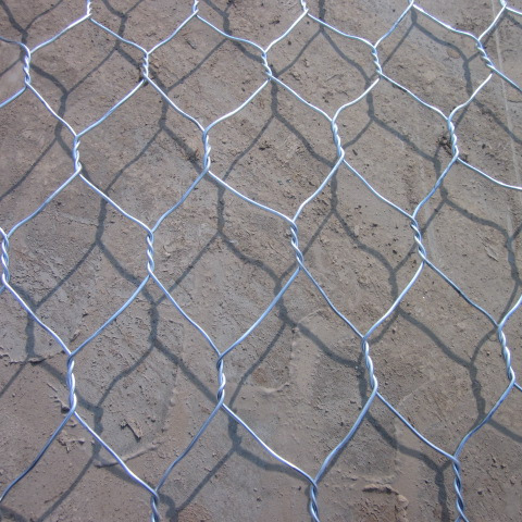 High Tensile Strength 3.4mm Galvanized Gabion Hexagonal Mesh For River Bank Protection